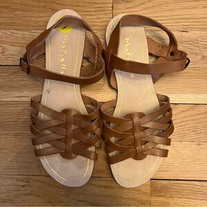 Mariella Tan Strappy Sandals Made In Italy